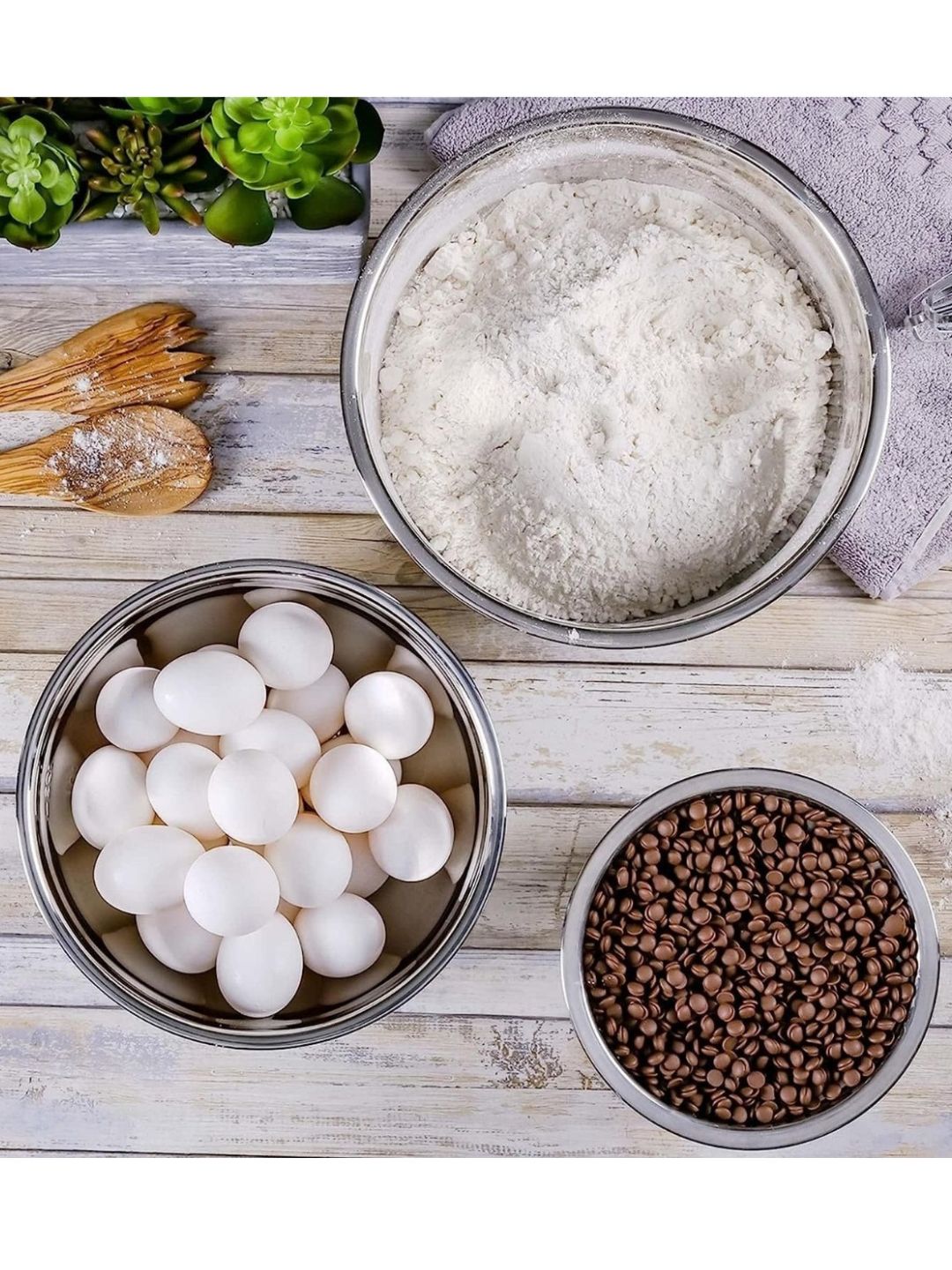  Stainless Steel Round Mixing & Serving Bowl