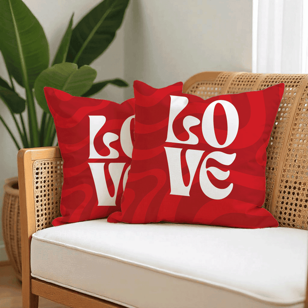 Love Cushion Cover for Valentine - Velvet - 16x16in