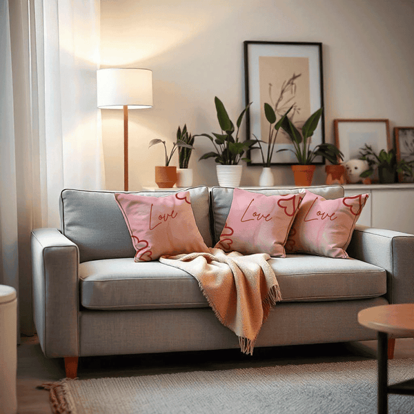 Abstract Love Cushion Cover for Valentine - Set of 5