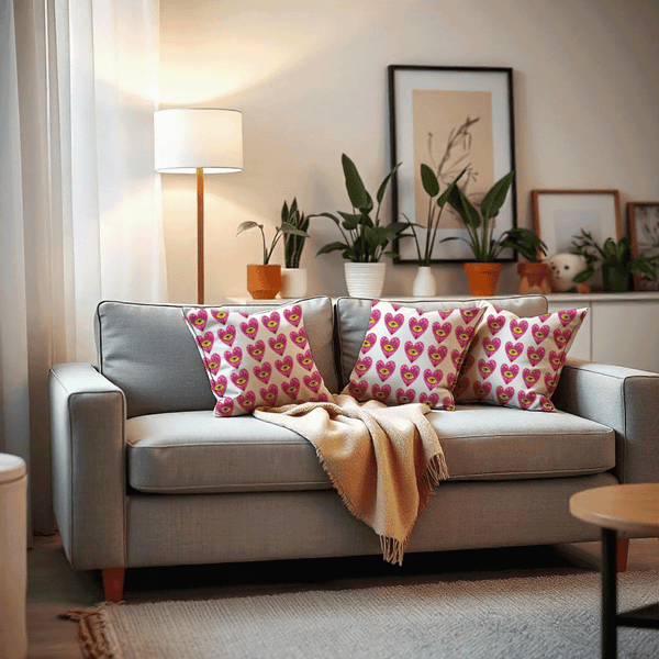 Eye of Love Cushion Cover for Valentine - Velvet - 16x16in