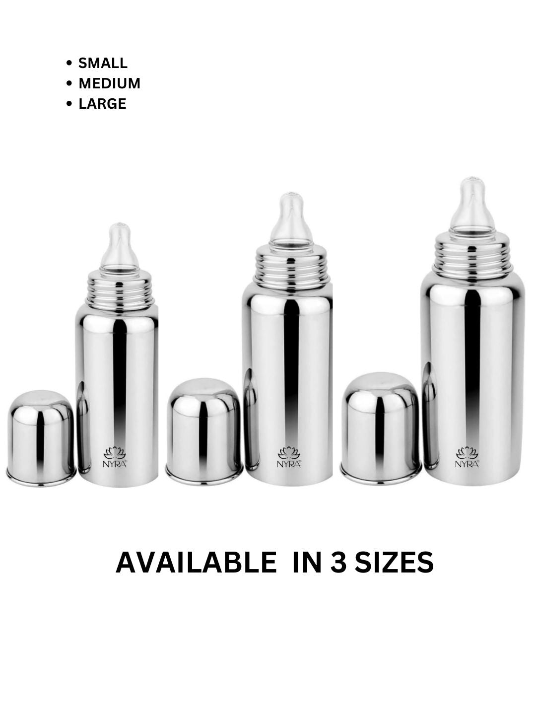 Stainless Steel Baby Feeding Bottle | Anti-Colic, Leak-Proof & BPA-Free