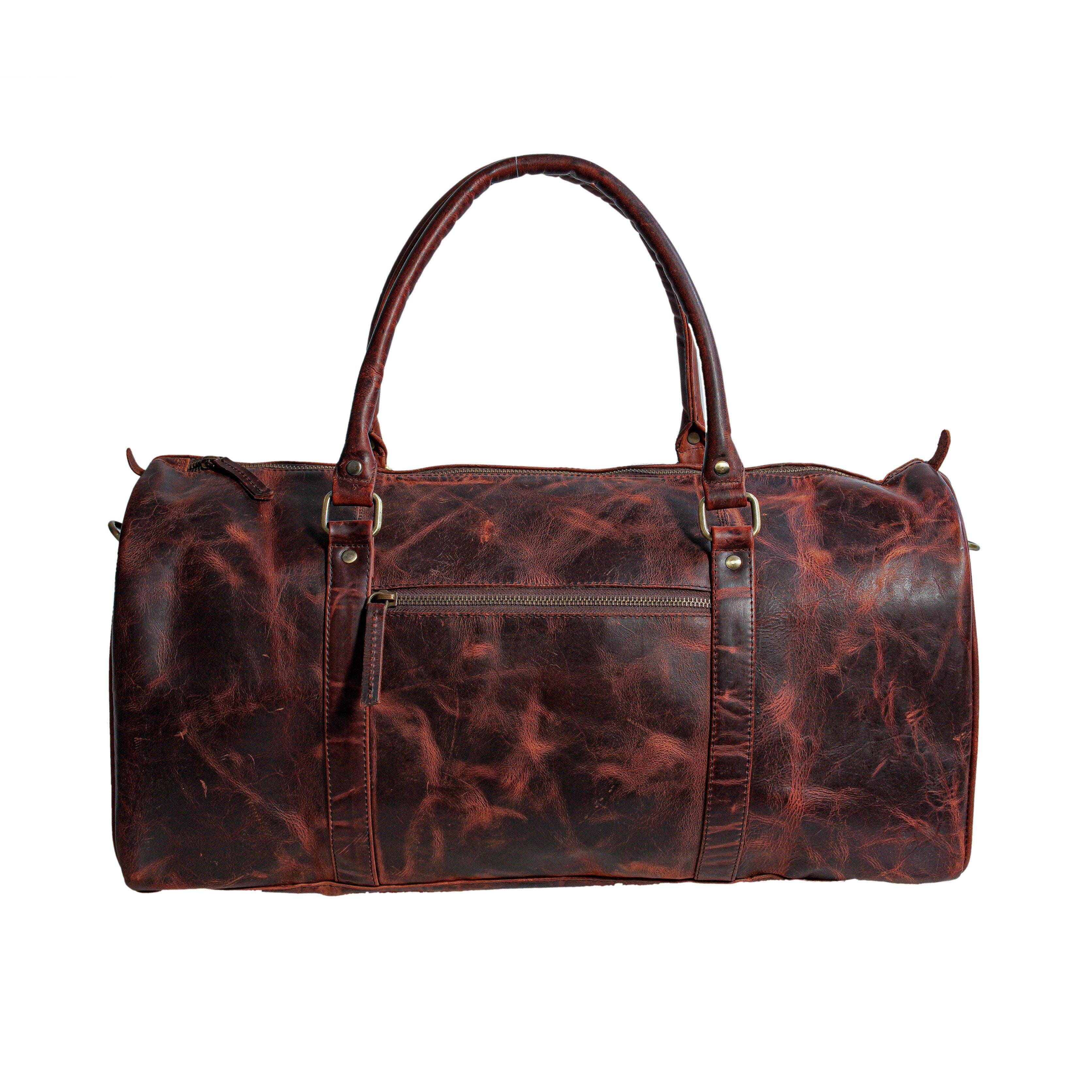 Buffalo Leather Weekender Duffle Bag Brown Classy Leather Bags Bags