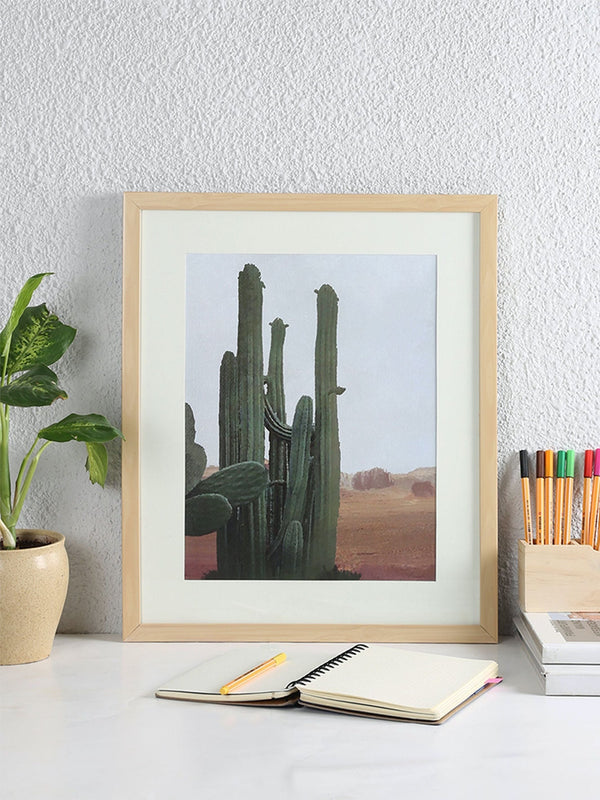 Saguaro Cactus Wall Art Green