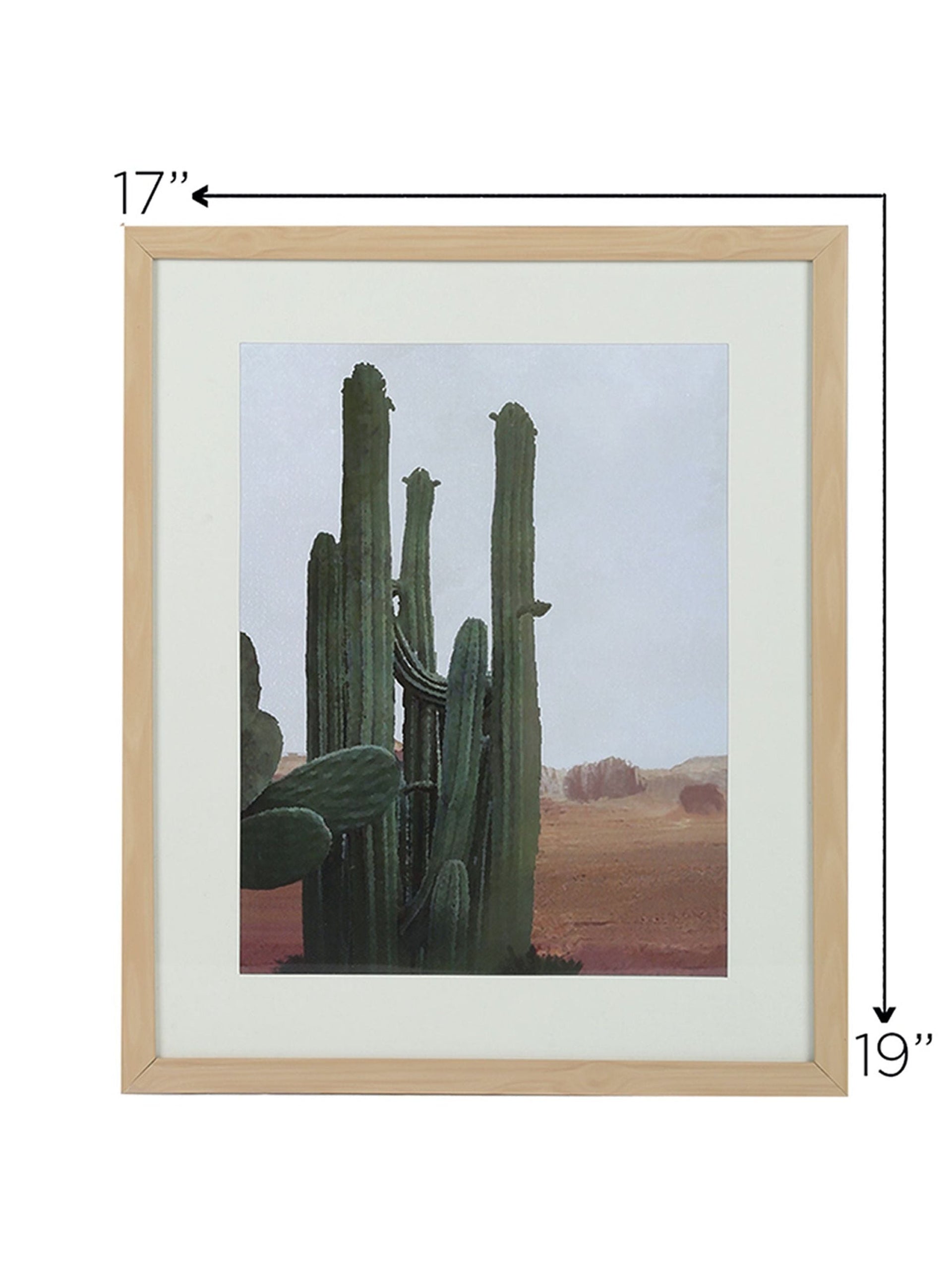 Saguaro Cactus Wall Art Green
