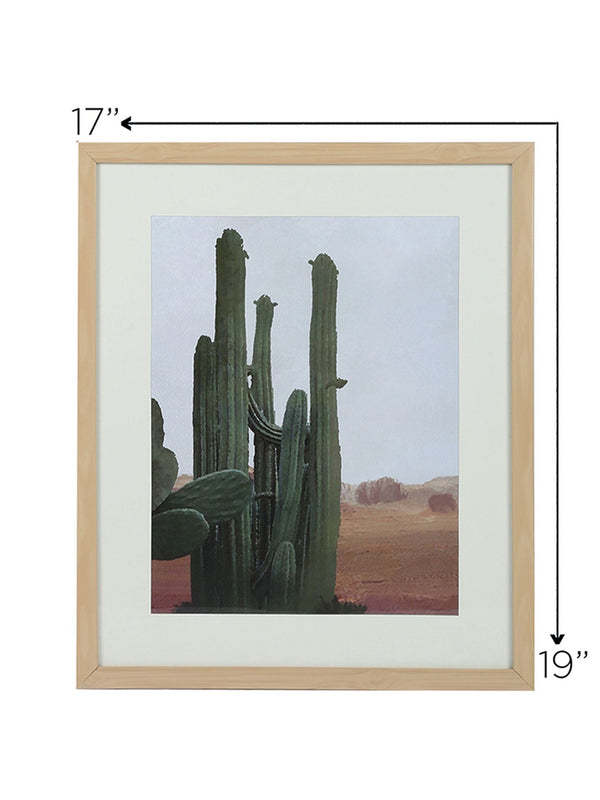 Saguaro Cactus Wall Art Green