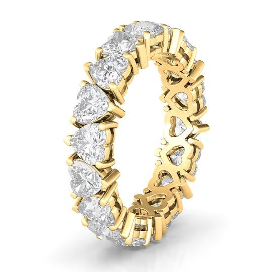 Verighetă eternity cu alternanță de inimi și diamante