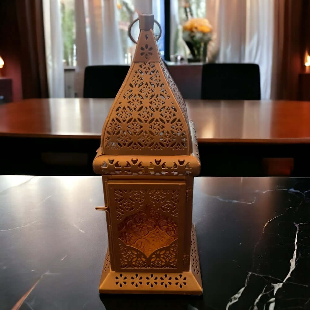 Metal Hanging Lantern Tealight Candle Holder (12.5 Inch)