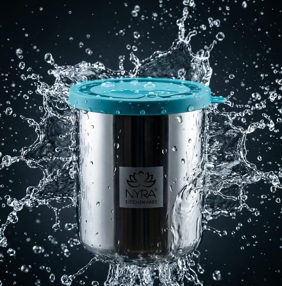 Stainless Steel Leak-Proof Glass with Lid | Durable & Spill-Resistant