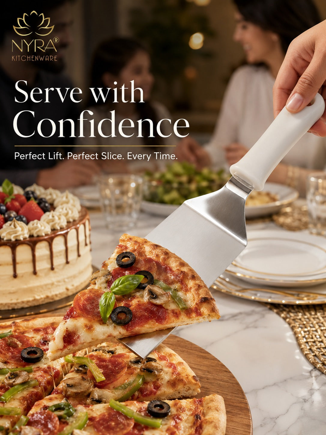 Premium Stainless Steel Pizza/Cake Server