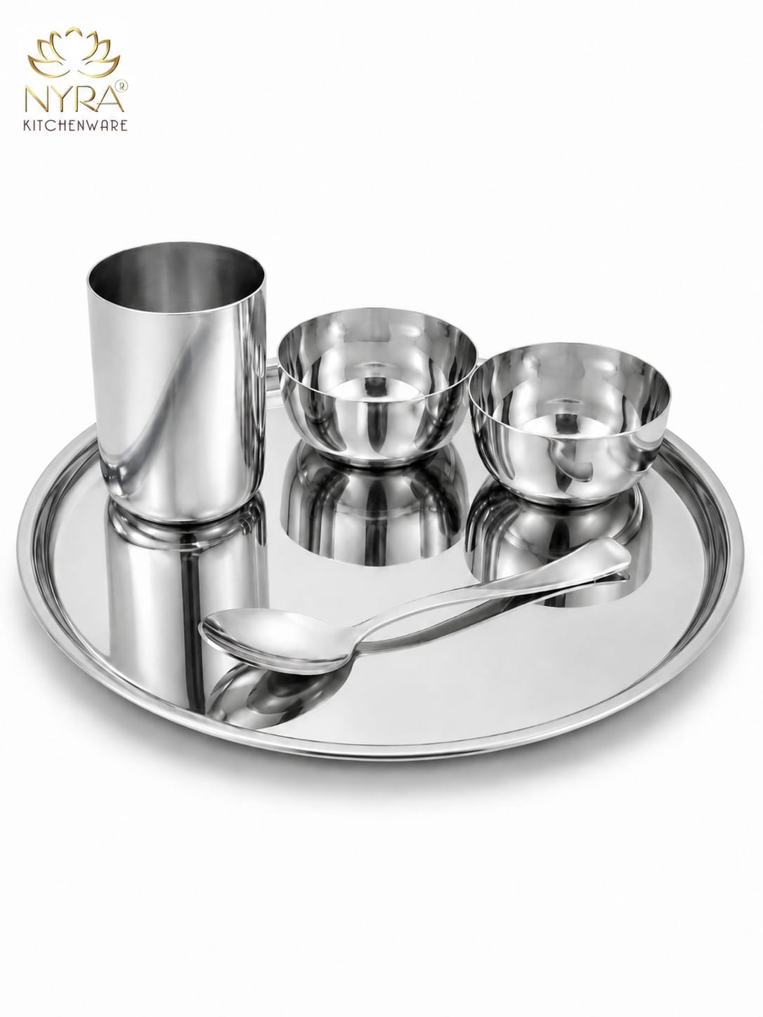 Stainless Steel Premium Thali/Dinner Set of 5pcs. |  Everyday use - Dinnerware set