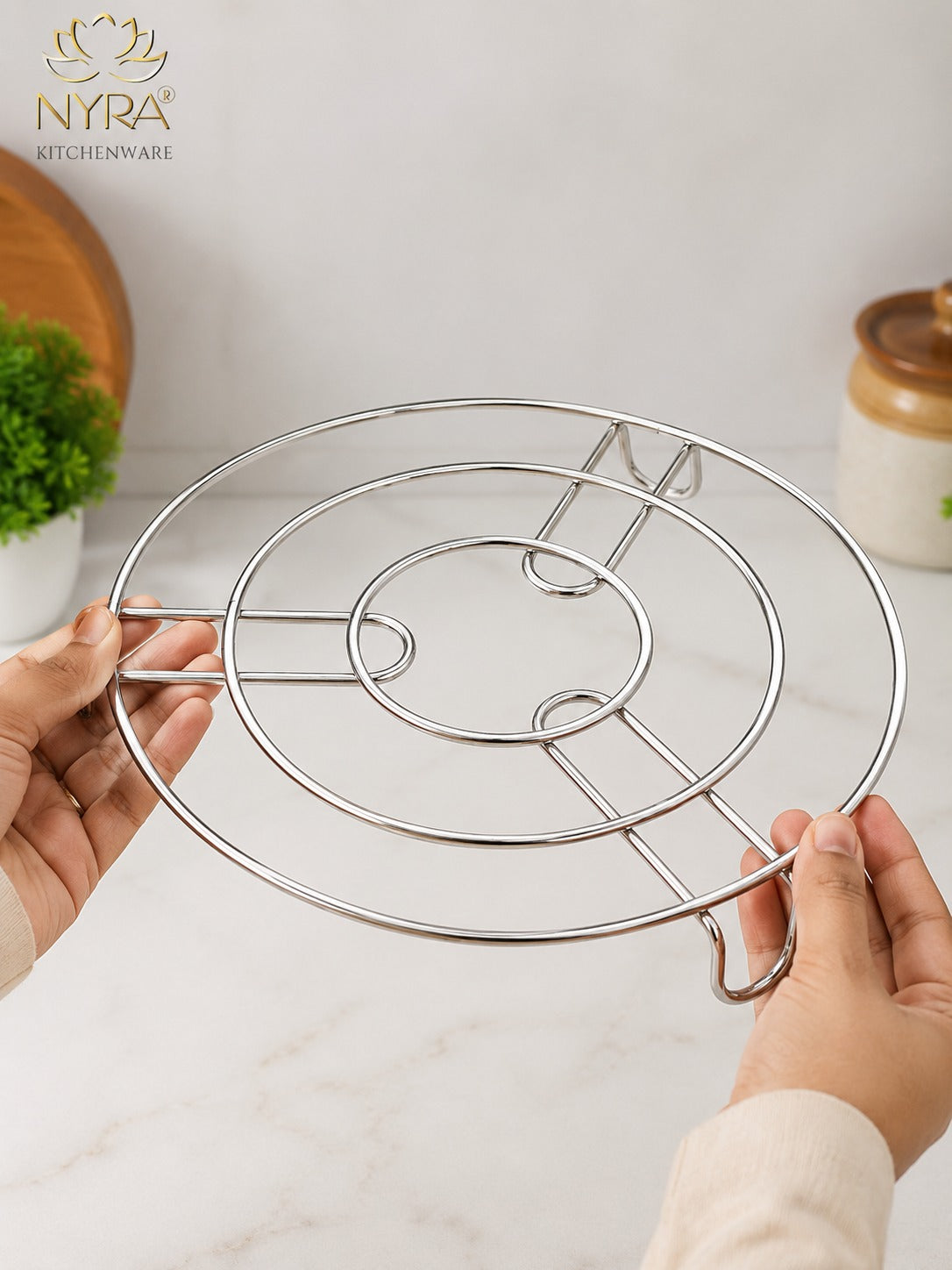 Stainless Steel Table Ring/Trivets - Versatile Vessel Holder & Cooker Steamer Stand
