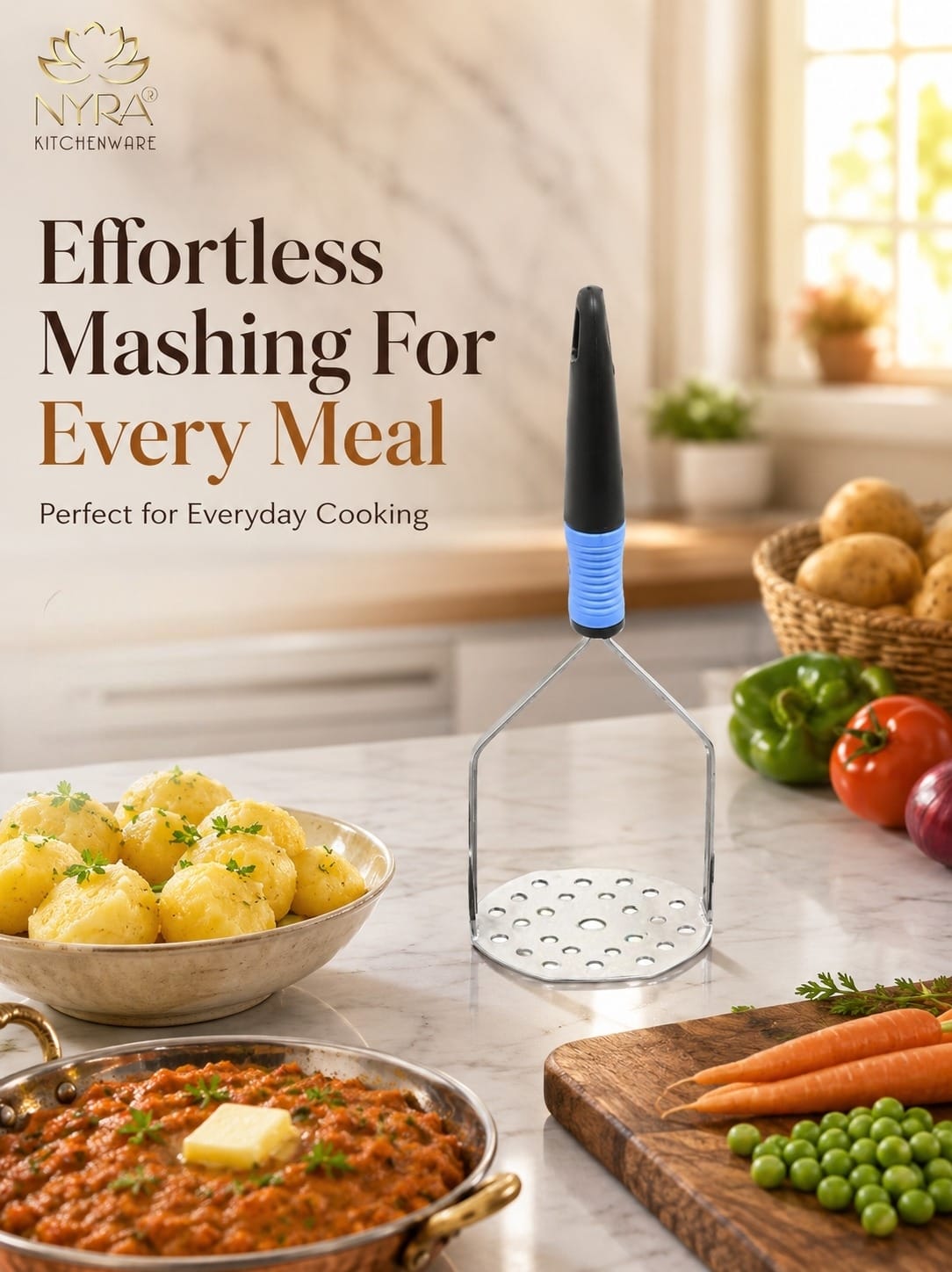 Stainless Steel Masher – Effortless Mashing for Every Meal
