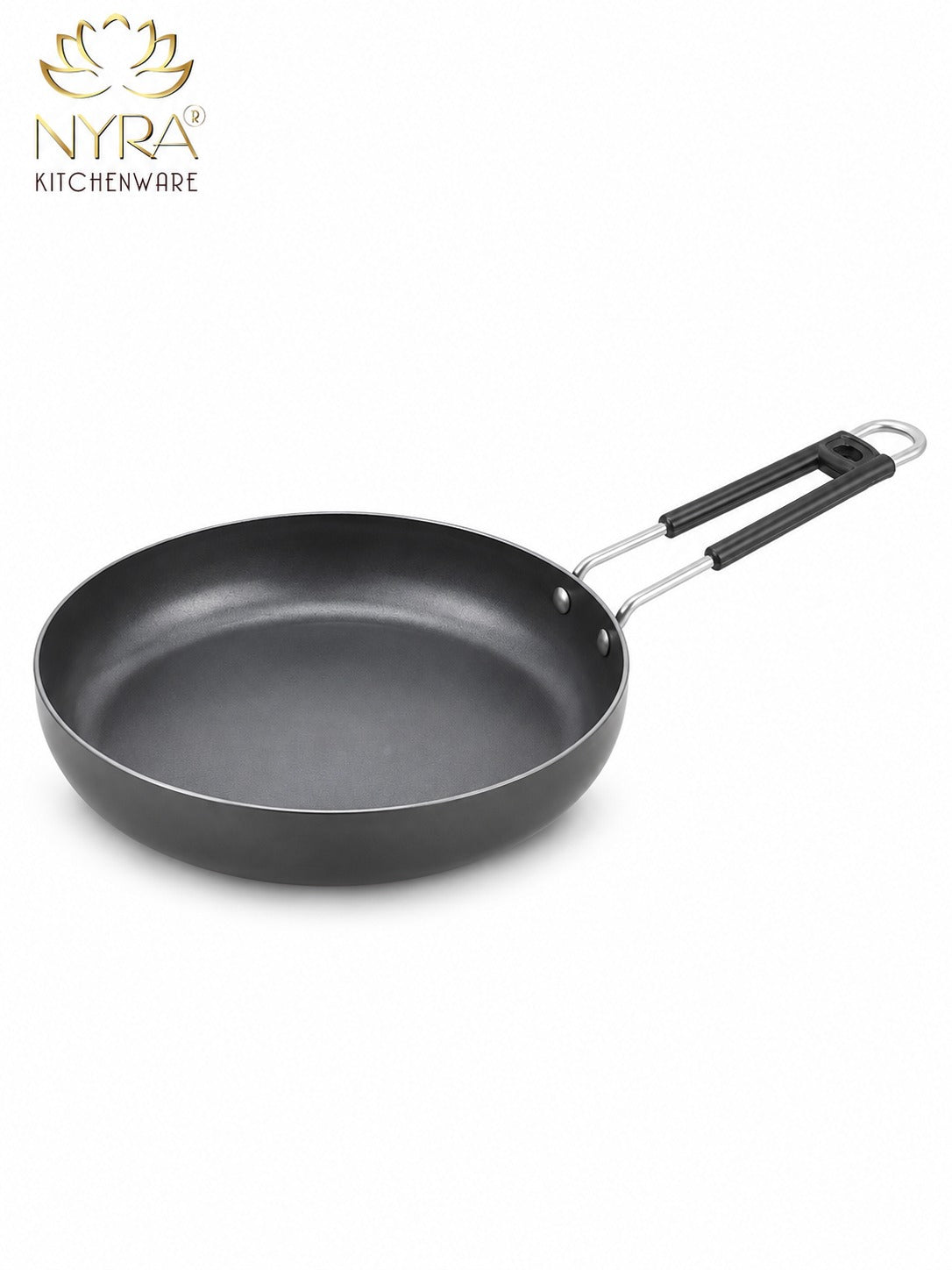 Iron Fry Pan with Handle | Induction Base Frying & Tadka Pan