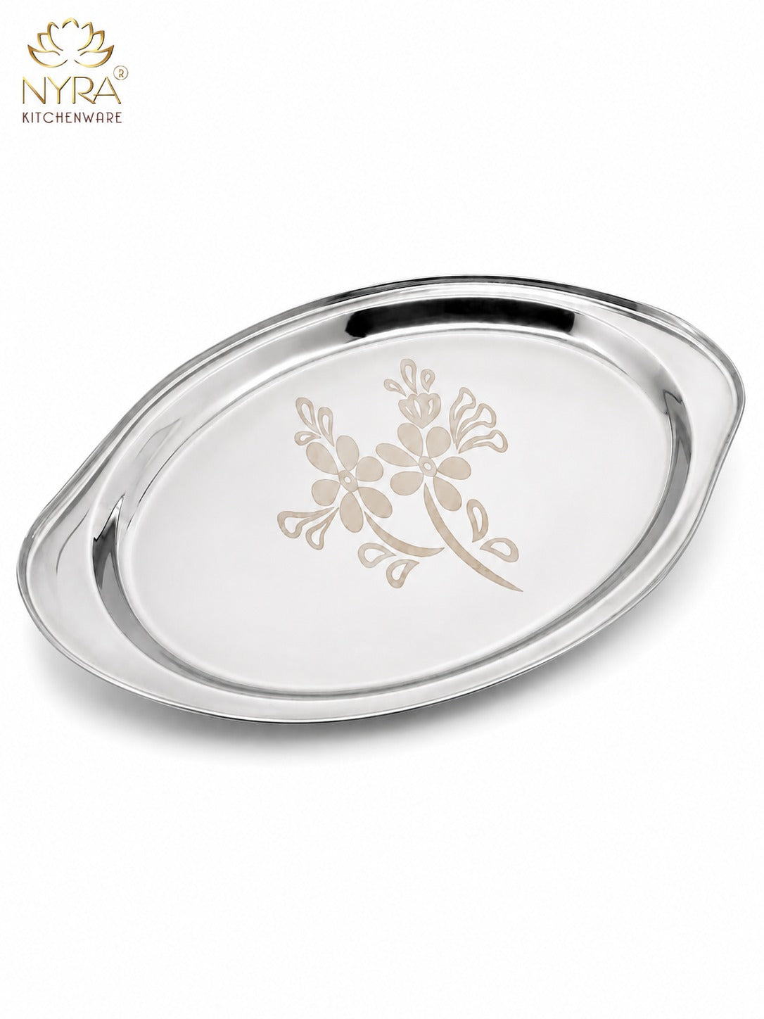 Stainless Steel Mango Shaped Serving Tray/Salver
