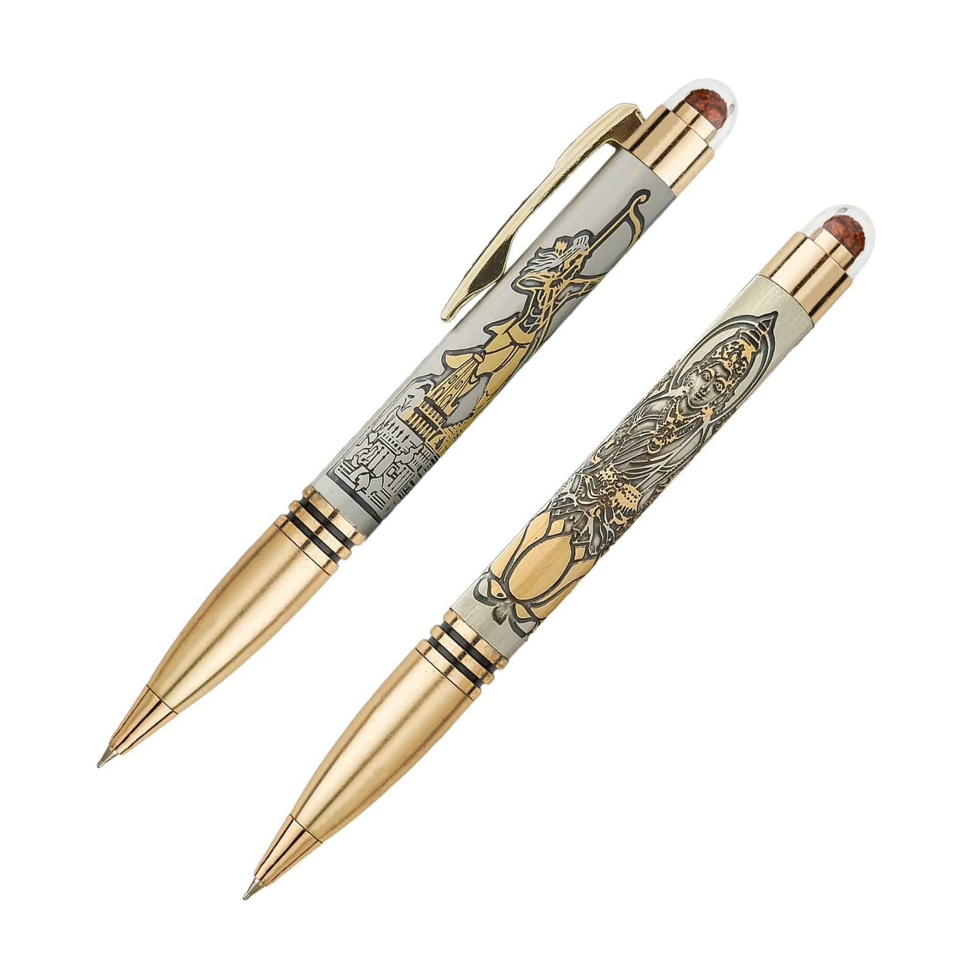 Laxmi Ji & Ram Ji Rudraksha Ball Pen Combo