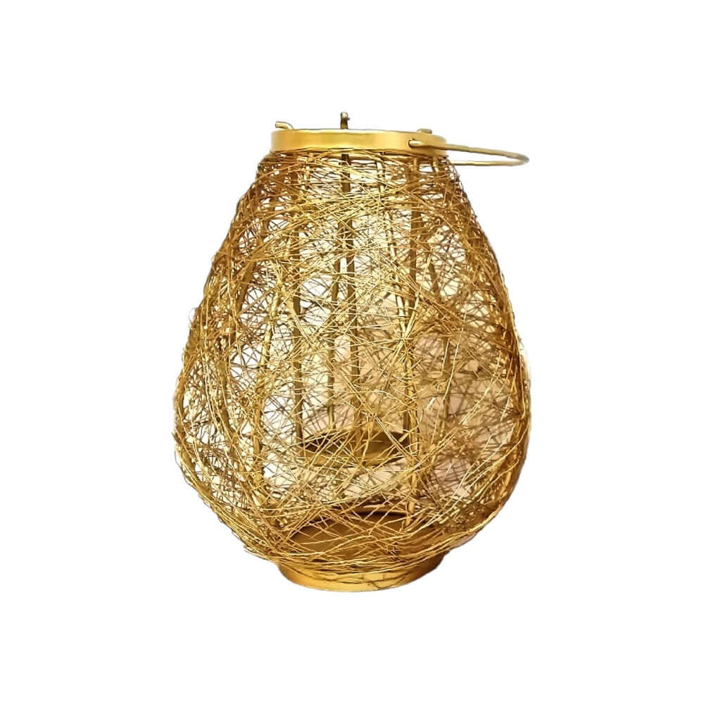 Tieňová lampa – drôtené pletivo 8,5 × 6,5 palca (zlatá)