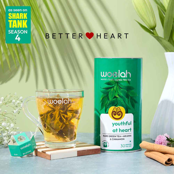 Rare Green Tea with Ayurveda Goodness of Arjuna & Cinnamon - Good for your Heart