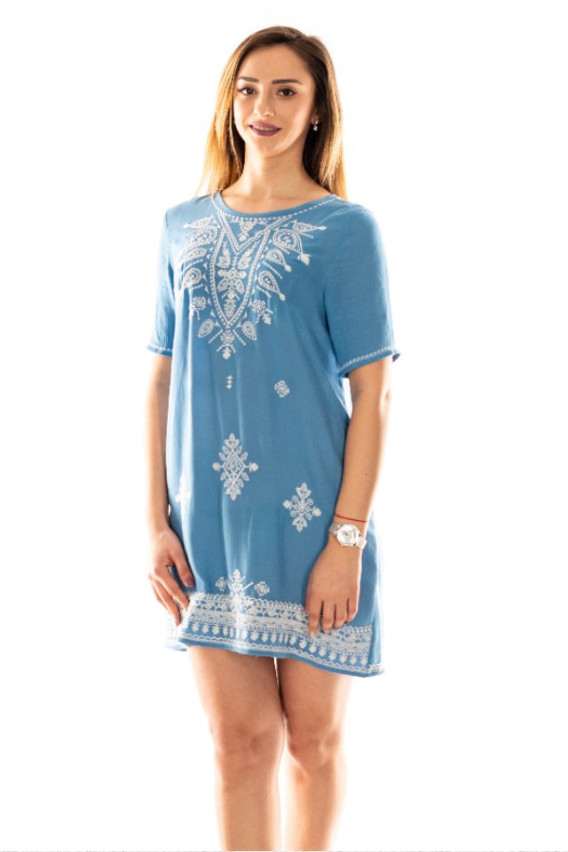 Rochie Scurta Din Bumbac Marime S-M