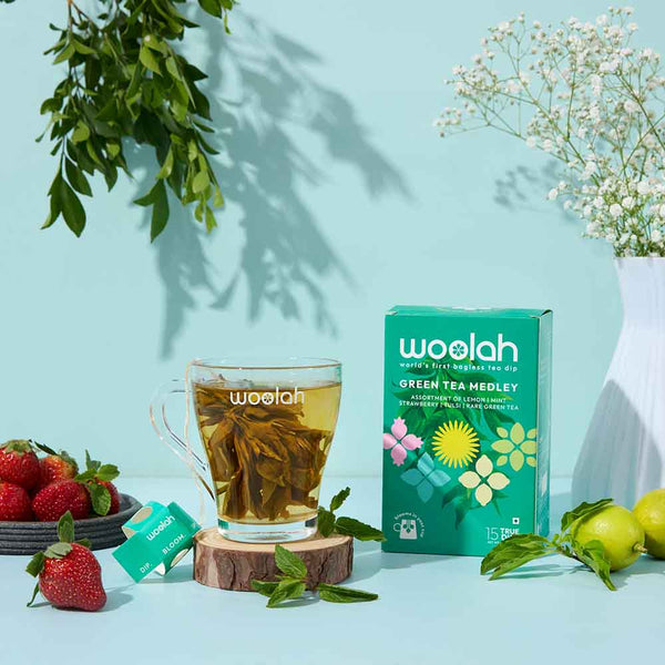 TRIAL PACK with ALL GREEN TEA variants - Green Tea | Lemon Green Tea | Mint Green Tea | Tulsi Green Tea | Strawberry Green Tea