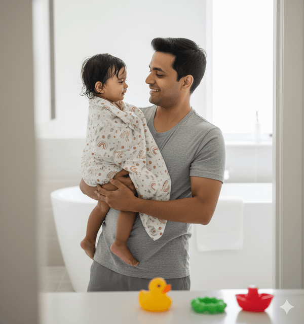 Baby Bath Towels in 2 layered Muslin Cotton (50*90 cms)