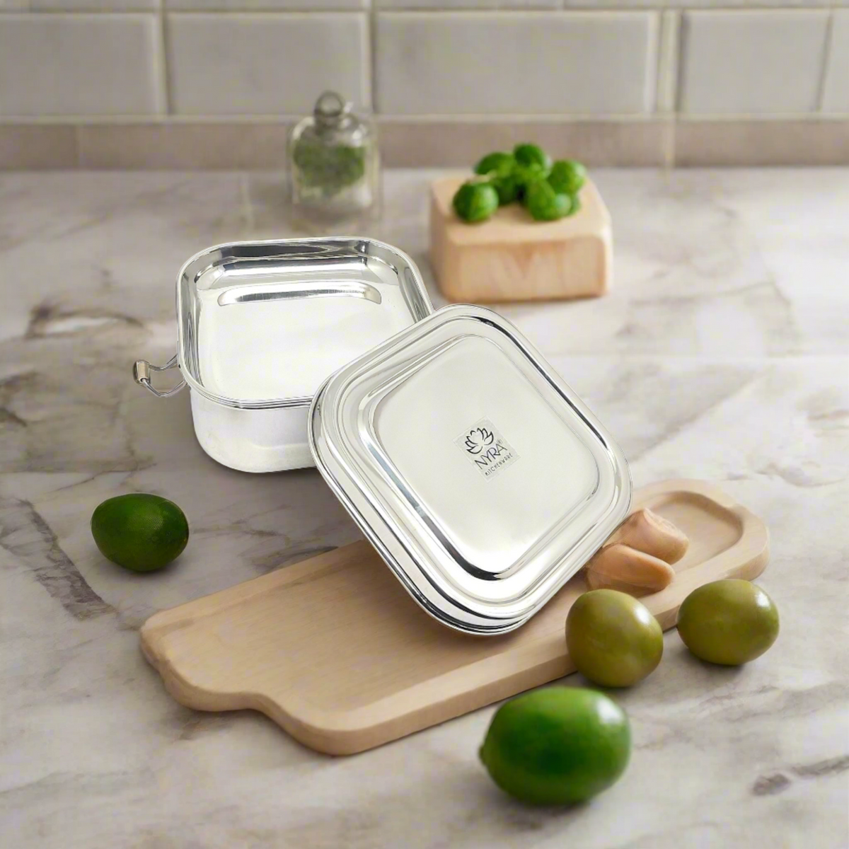 Stainless Steel Double Decker Lunch Box 