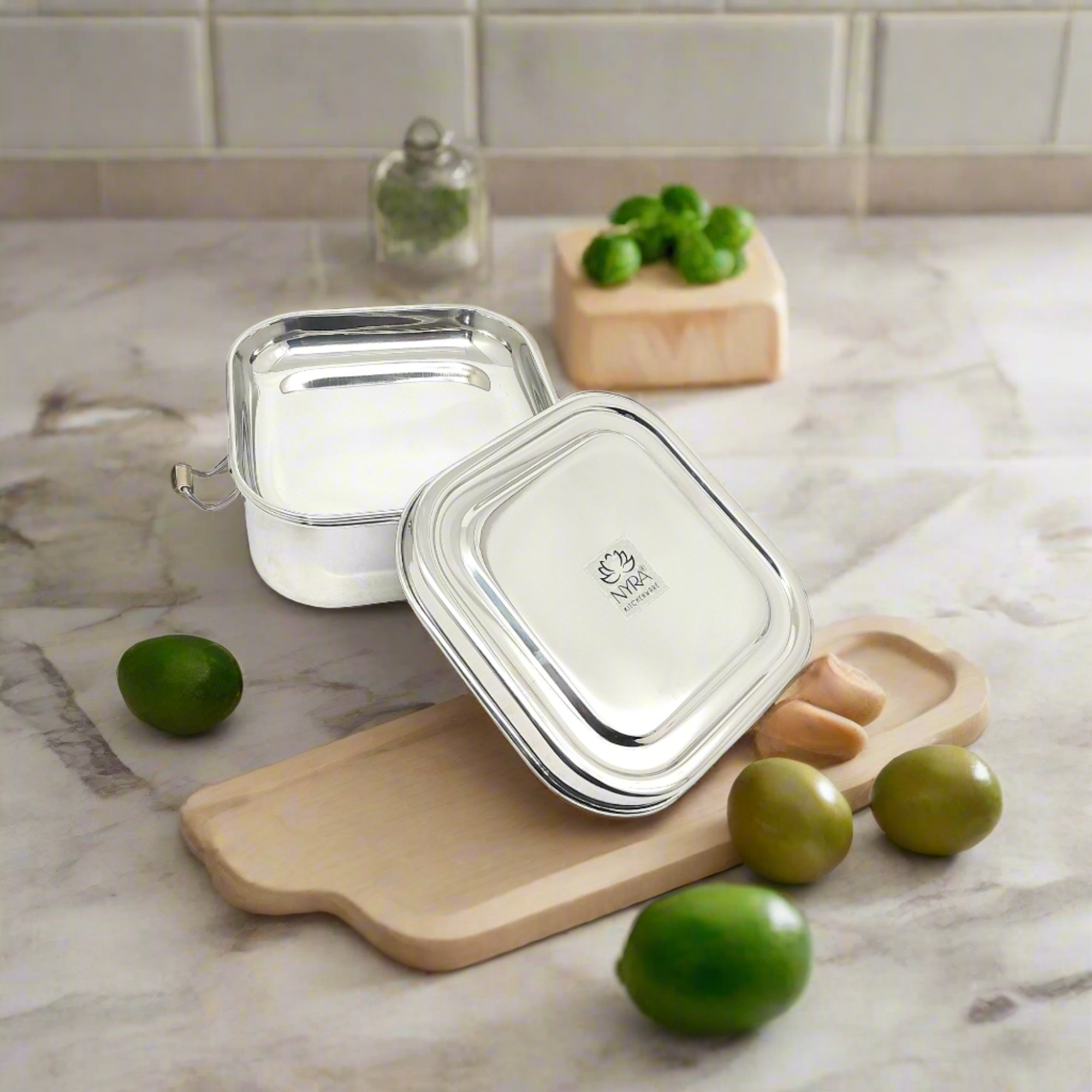 Stainless Steel Double Decker Lunch Box 