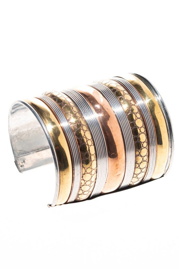 Bratara lata aurie cu finisaj antichizat