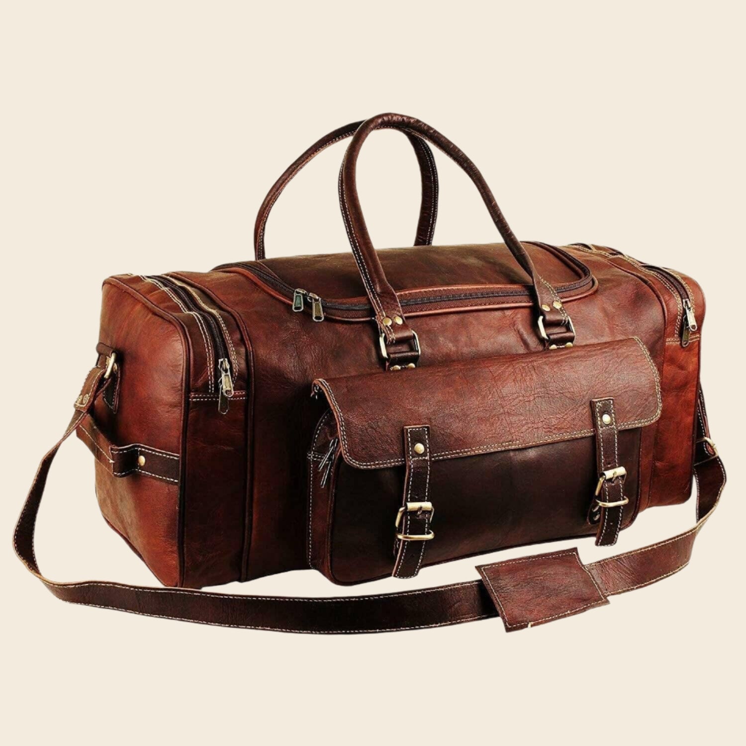 leather duffle bag
