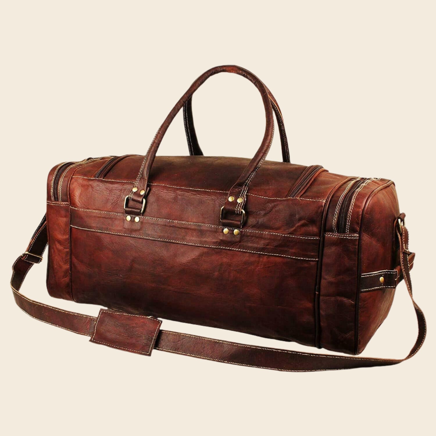 leather duffle bag