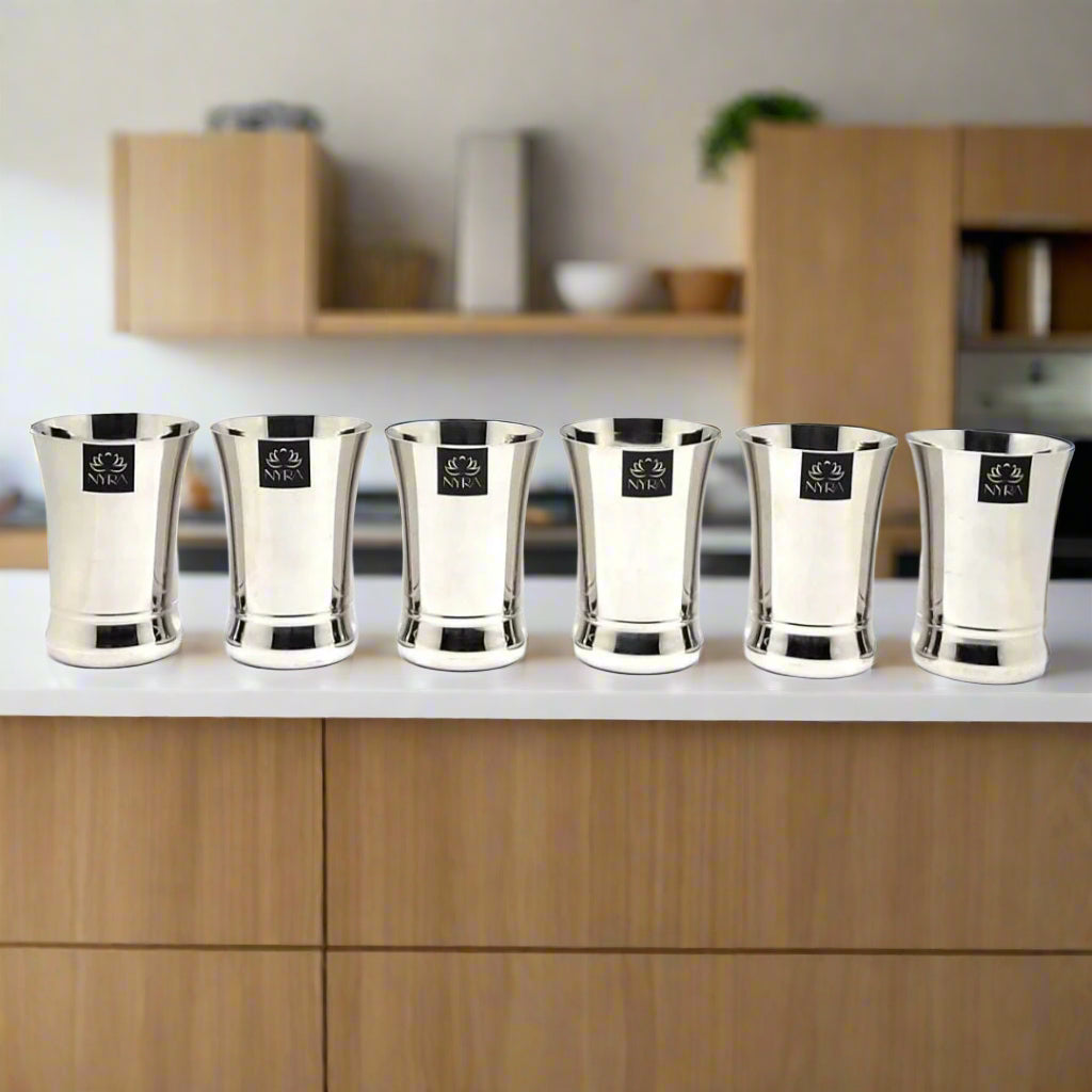 Elegant Stainless Steel Glass Set