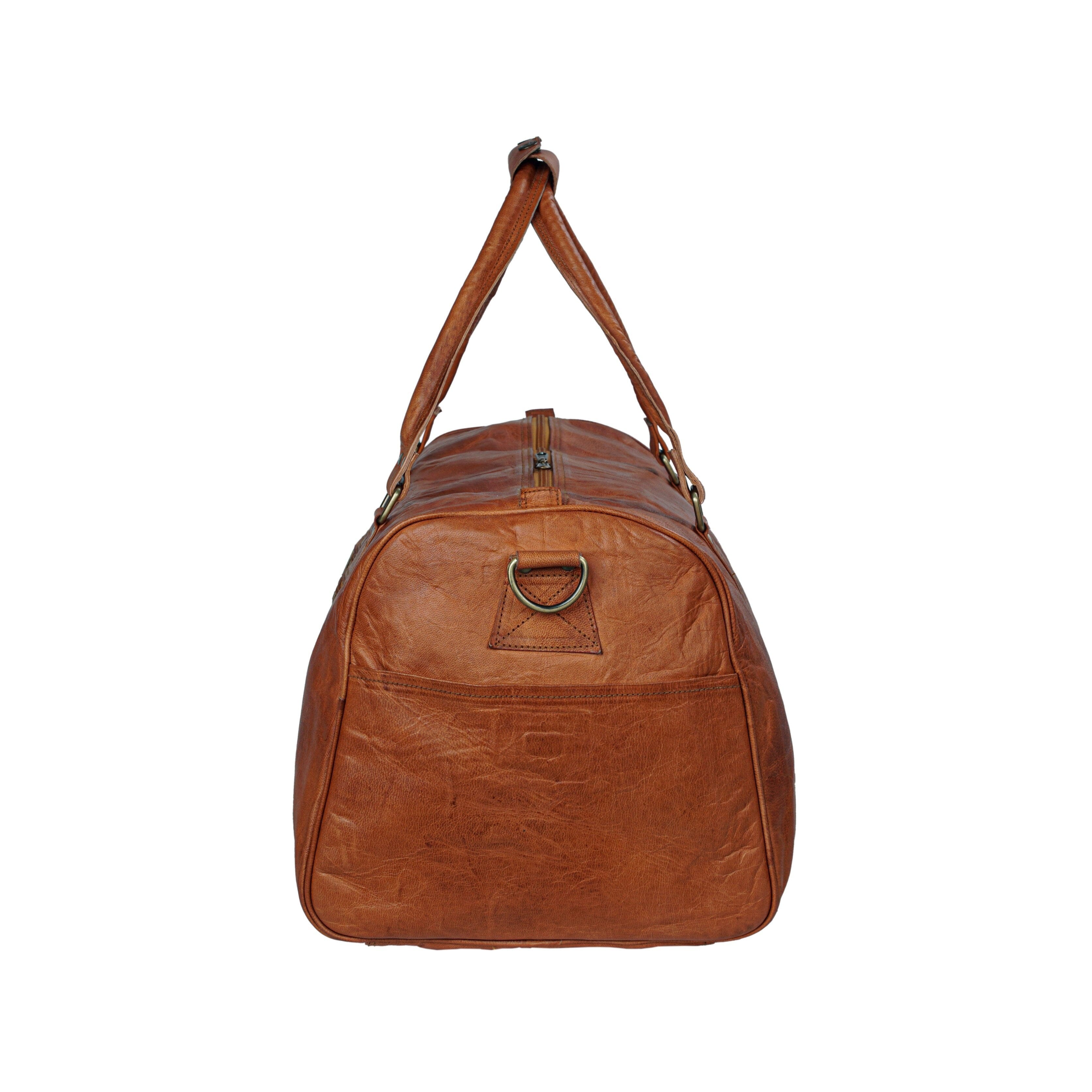 men's leather duffle bag
