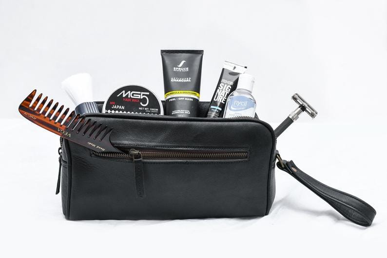 Personalized Leather Toiletry Bag from Classy Leather Bags Bags