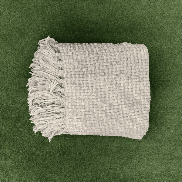 Light Lavender Knitted Sofa Throw
