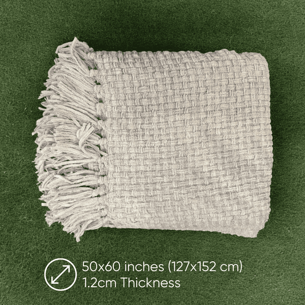 Light Lavender Knitted Sofa Throw