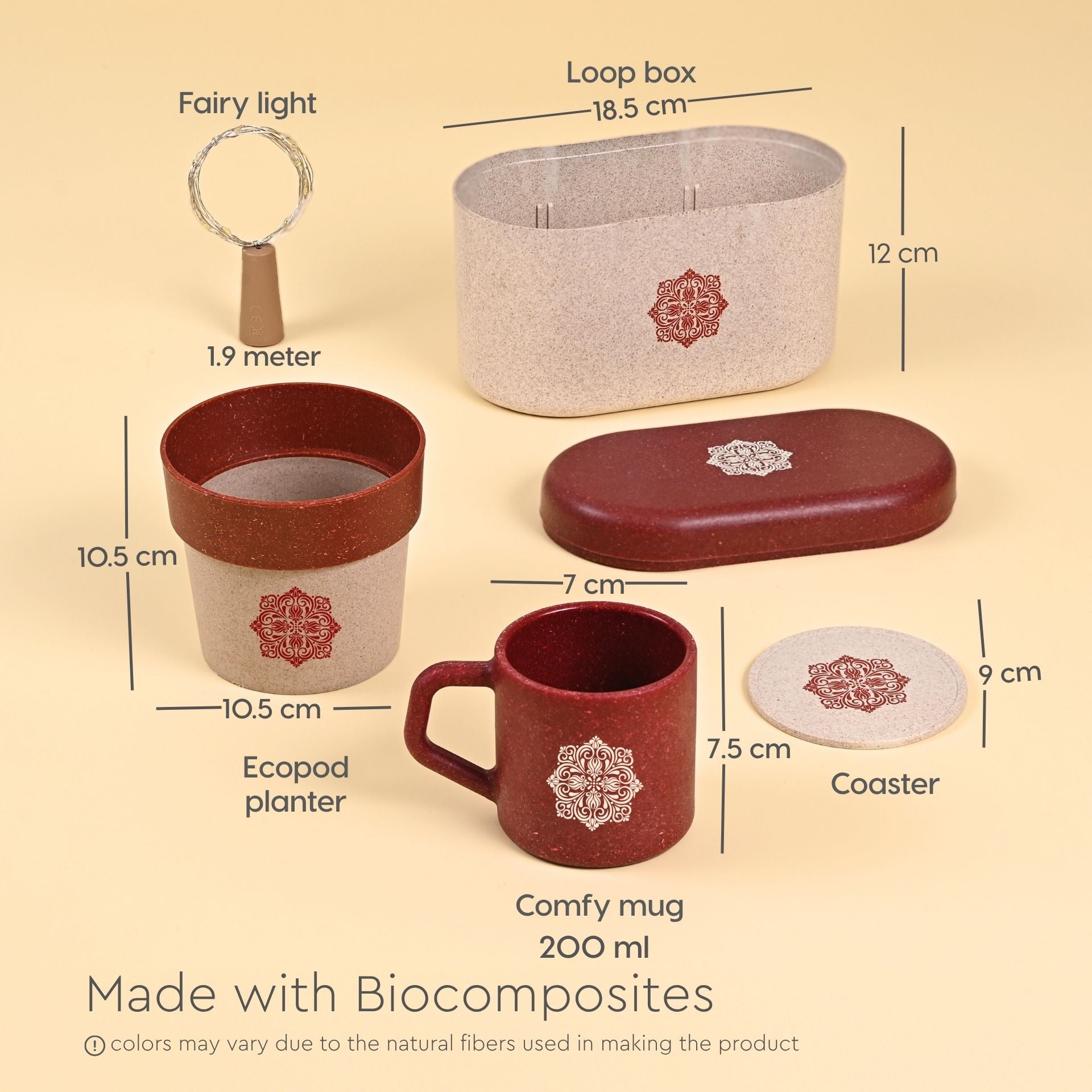 Earth Friendly Gifts | Mandala Printed Mug and Planter