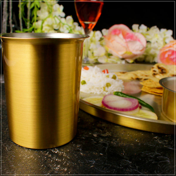 Paramparagat Upyogita Devam Maharani brass 13' Dinner Set with Tin Coating (Kalai)