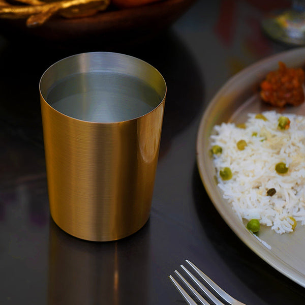 Paramparagat Upyogita Devam Devyani Brass 11' Dinner Set With Tin Coating (Kalai)