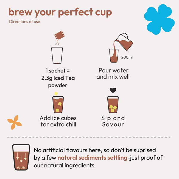 Perfect Peach Prebiotic Iced Green Tea with only 0.5gms Jaggery -20 sachets