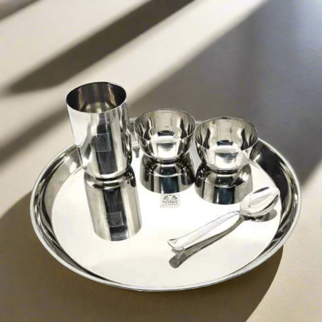 Stainless Steel Premium Thali/Dinner Set of 5-pcs. 
