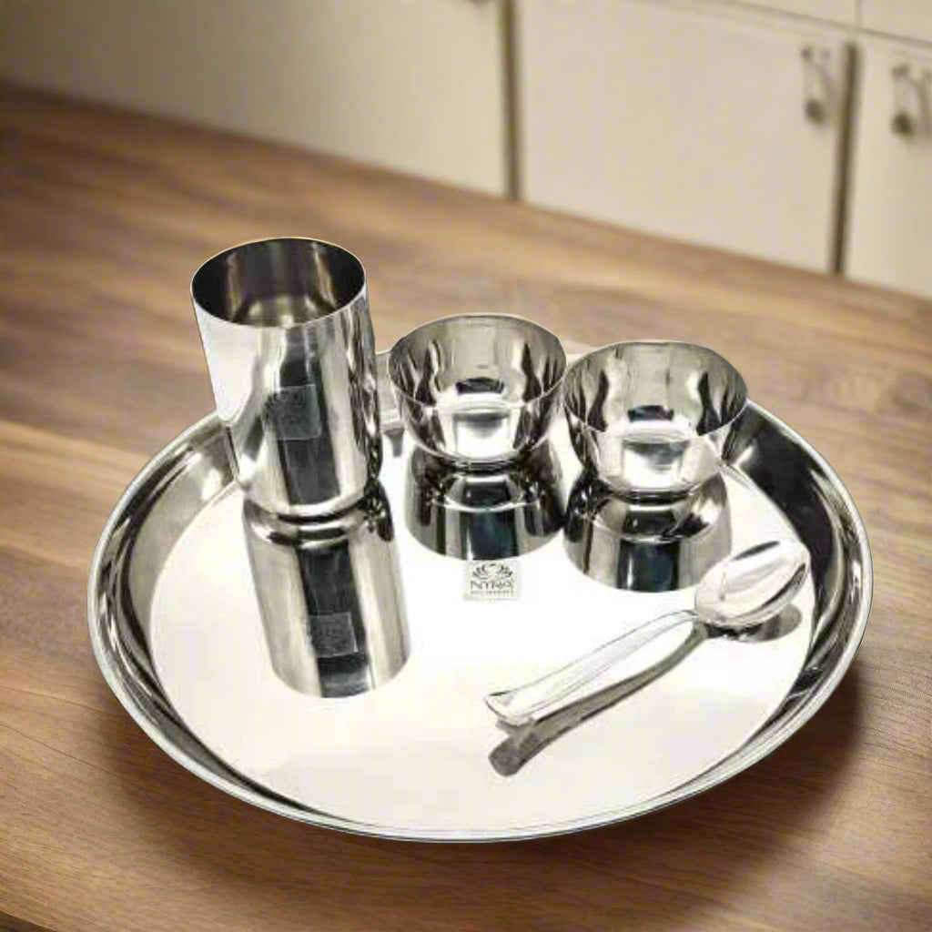 Stainless Steel Premium Thali/Dinner Set of 5-pcs. 