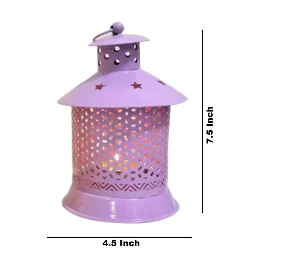 Tea Light Candle Holder Hanging Lantern for Home Decor and Gift Iron Tealight Holder Set  (Multicolor, Pack of 4)