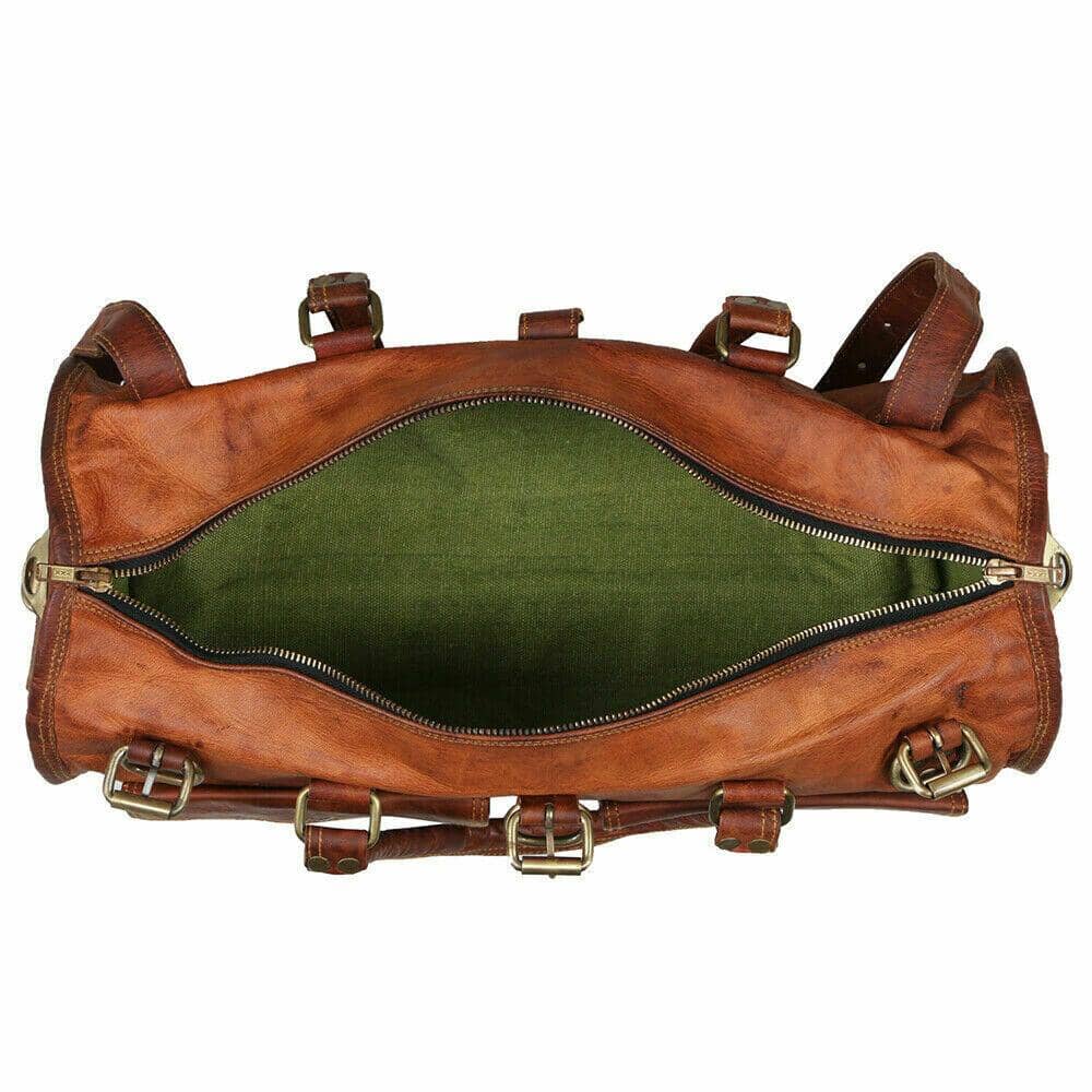 Leather Large Vintage Duffel Overnight Bag Classy Leather Bags Bags