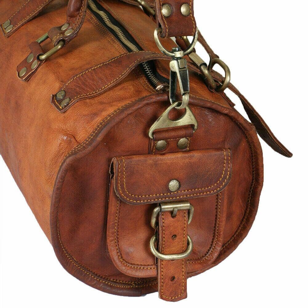 Leather Large Vintage Duffel Overnight Bag Classy Leather Bags Bags