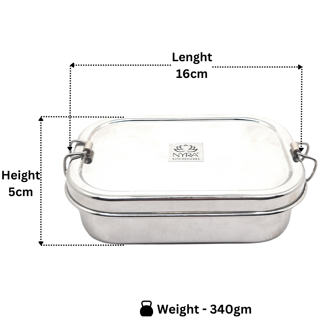 stainless steel lunch box Stainless Steel Lunch Box with locking clips
nyra stainless steel lunch box