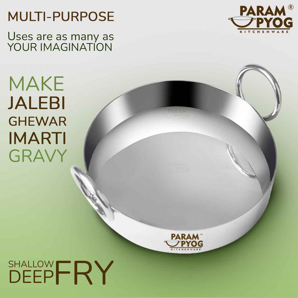 Param Upyog SS Jalebi/Ghewar Kadhai/Tai 10” (Medium)