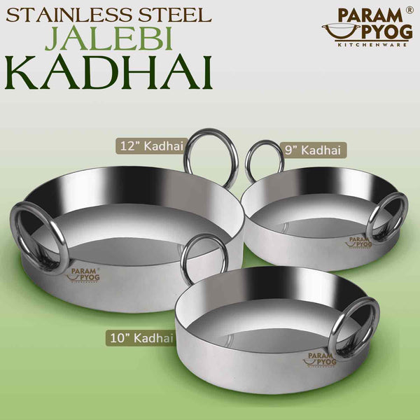 Param Upyog SS Jalebi/Ghewar Kadhai/Tai 10” (Medium)