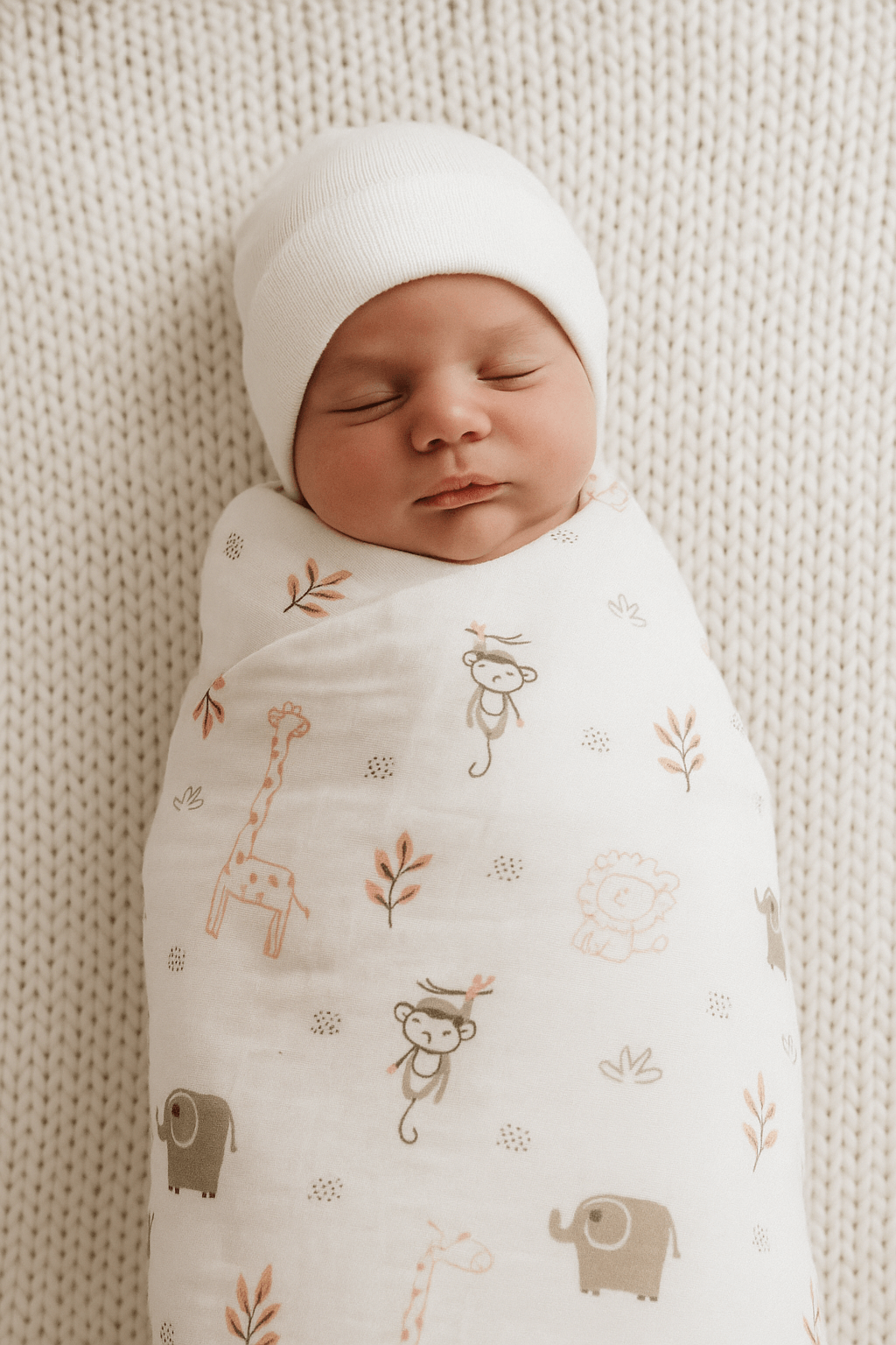 Muslin Cotton Baby Swaddles in 2 layered( 110*110 cms)