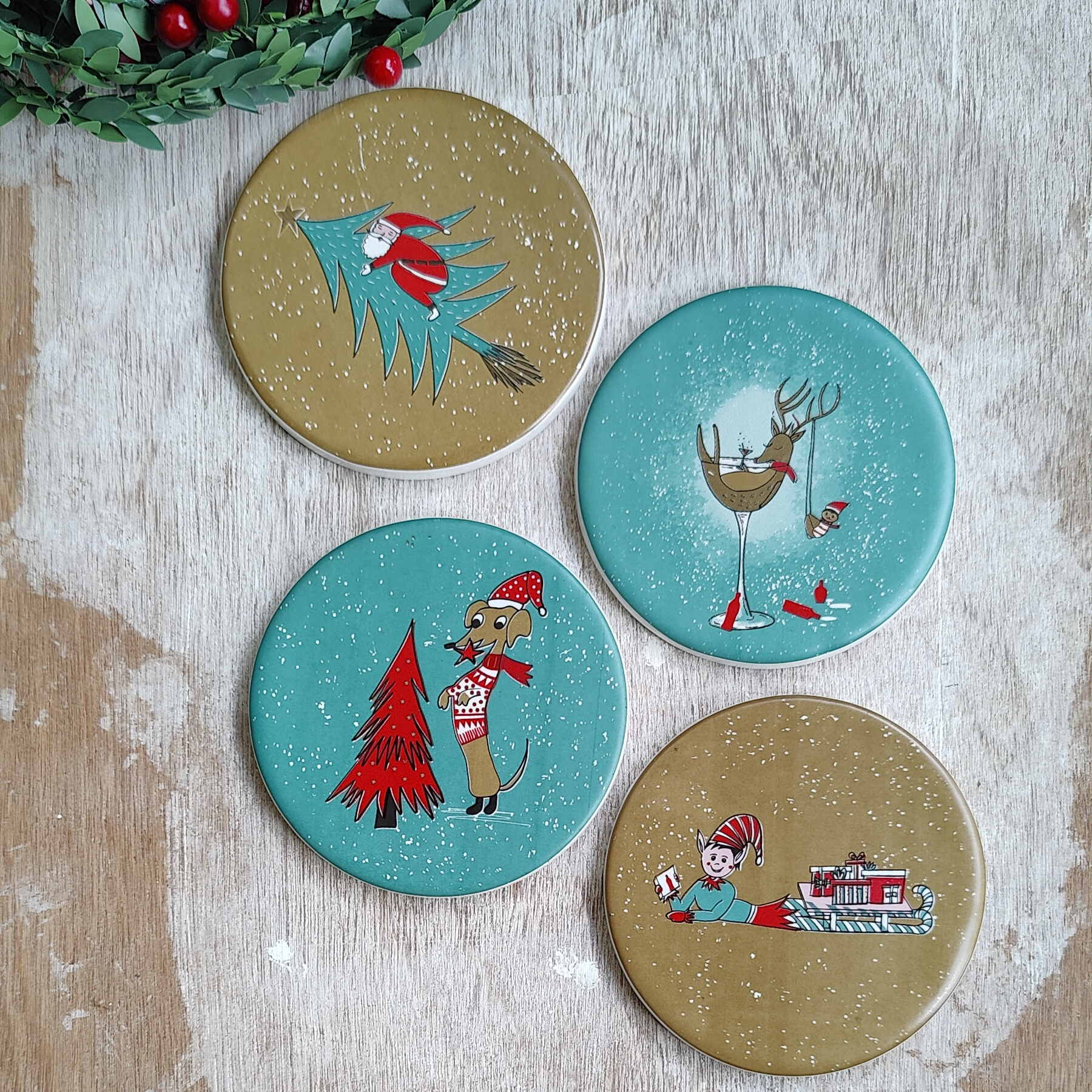 Xmas coaster set